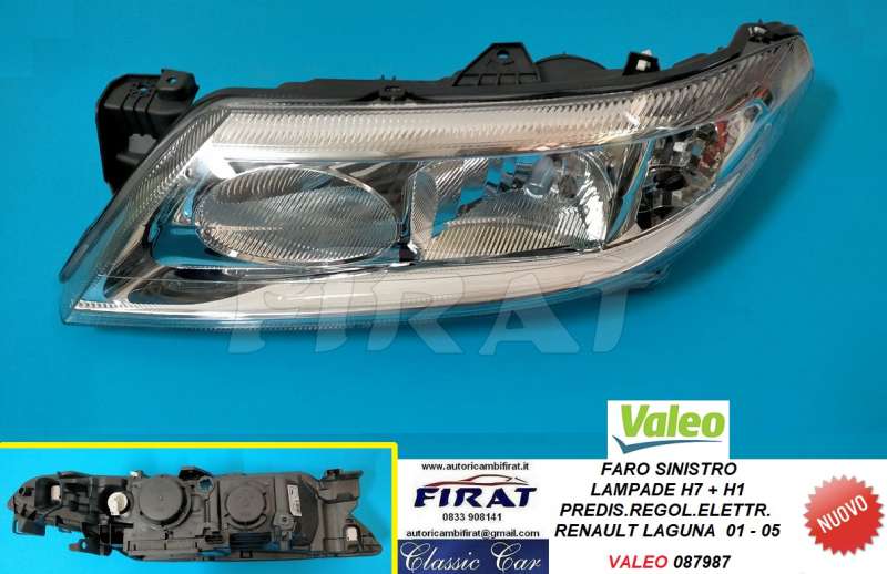 FARO RENAULT LAGUNA 01 - 05 H7+H1 SX (087987)